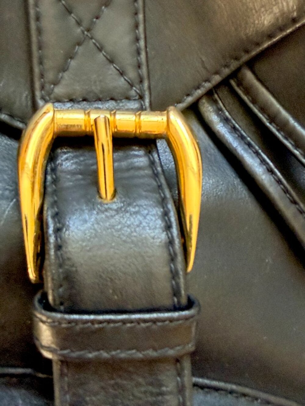 GIANNI VERSACE NEW LARGE BLACK LEATHER "MEDUSA" BACKPACK - Picture 5 of 15
